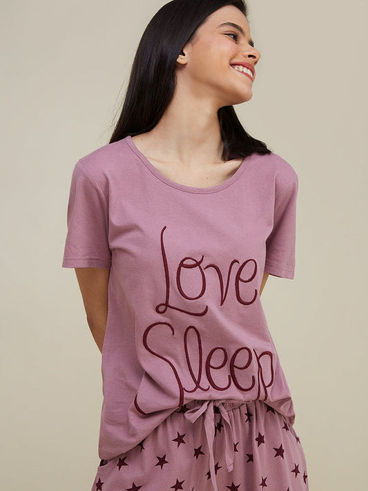 Love Sleep Printed PJ SET