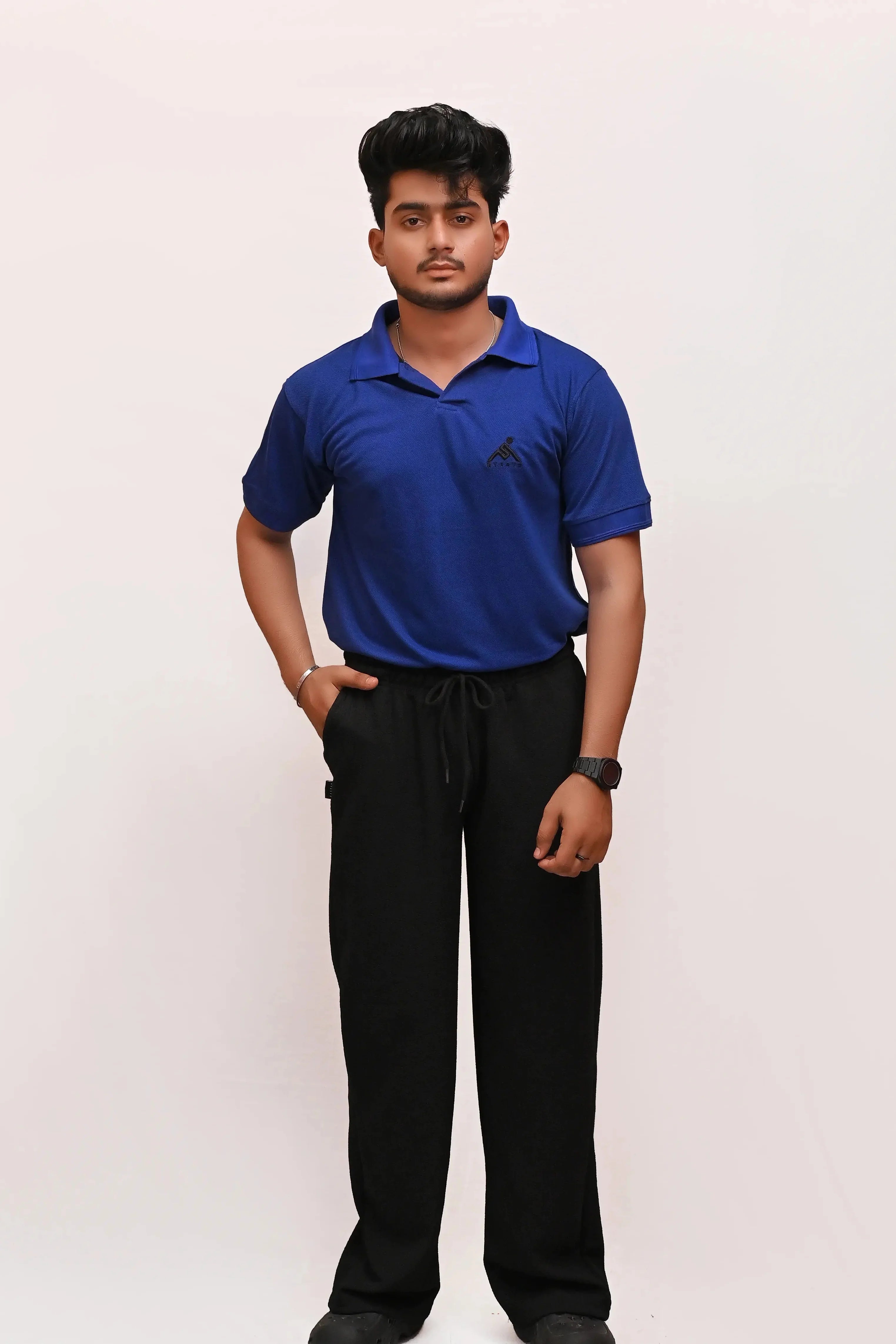 HYKEYZ Royal Blue Classic Polo Shirt