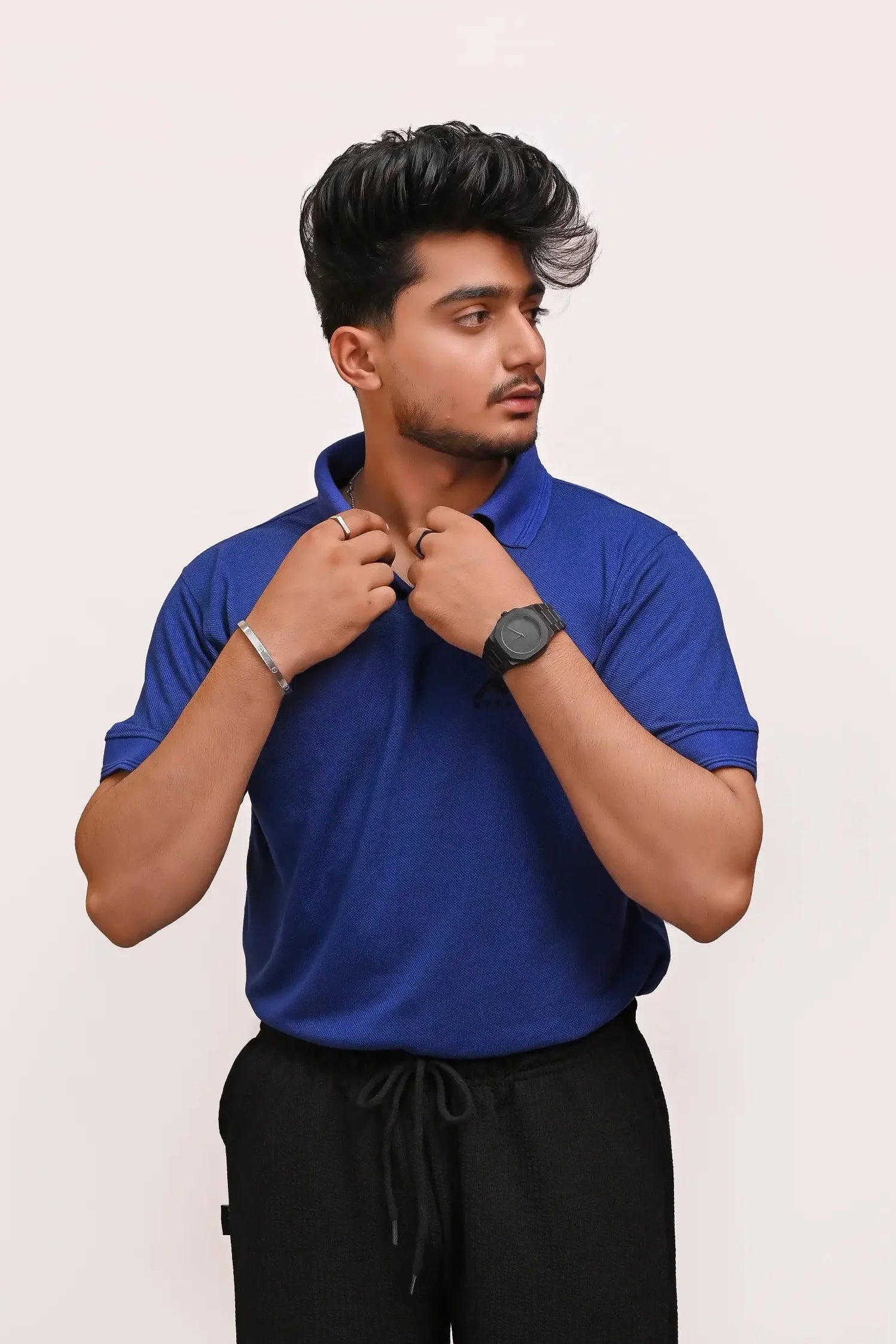 HYKEYZ Royal Blue Classic Polo Shirt