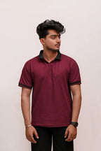 HYKEYZ Maroon Majesty Premium Polo Shirt
