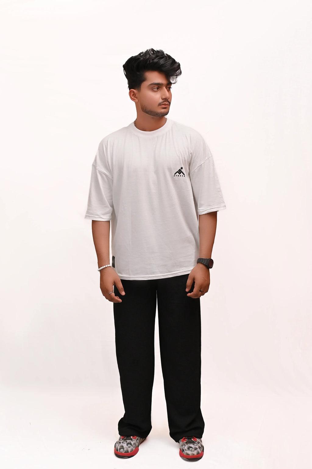 HYKEYZ Oversized Comfort White T-Shirt