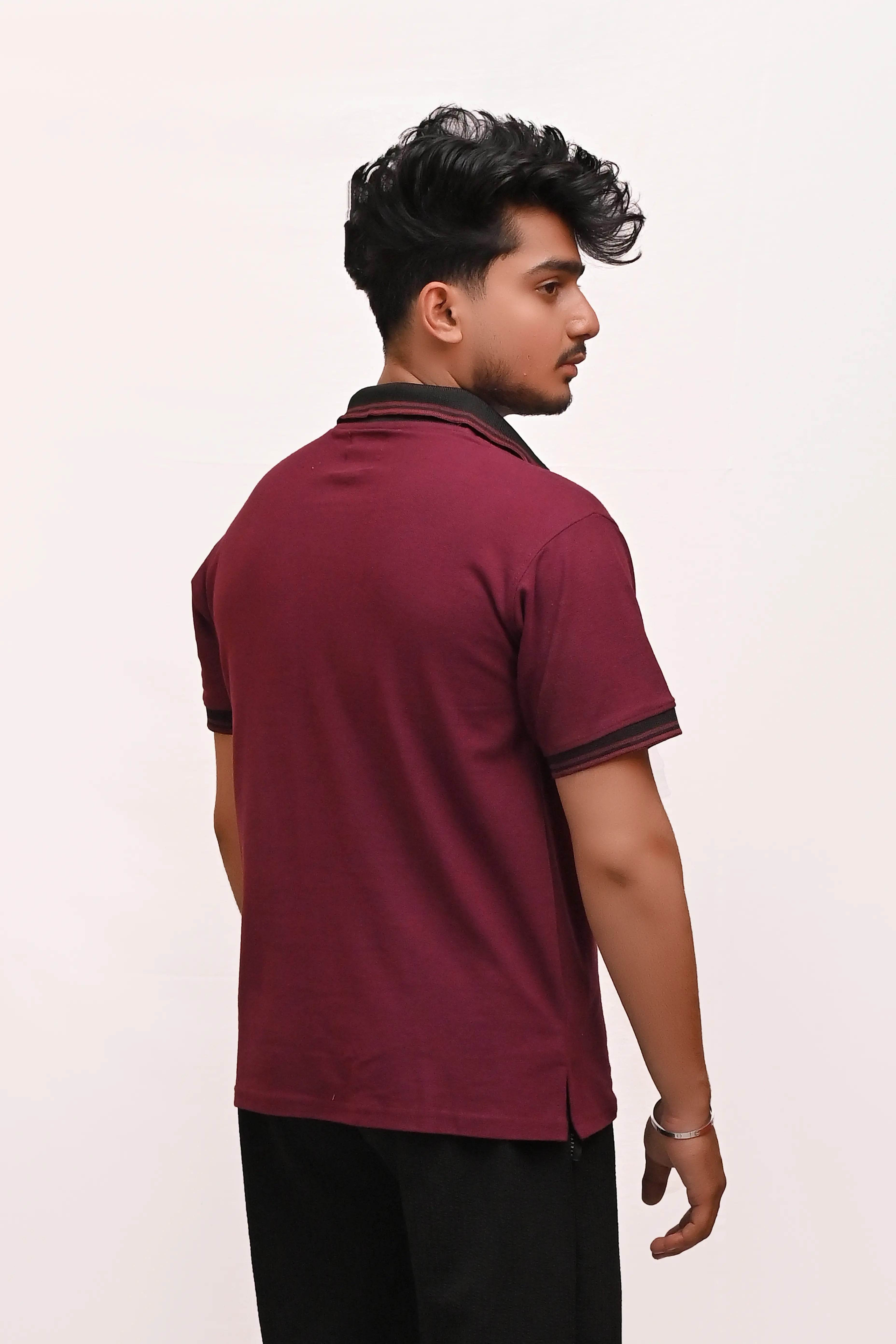 HYKEYZ Maroon Majesty Premium Polo Shirt