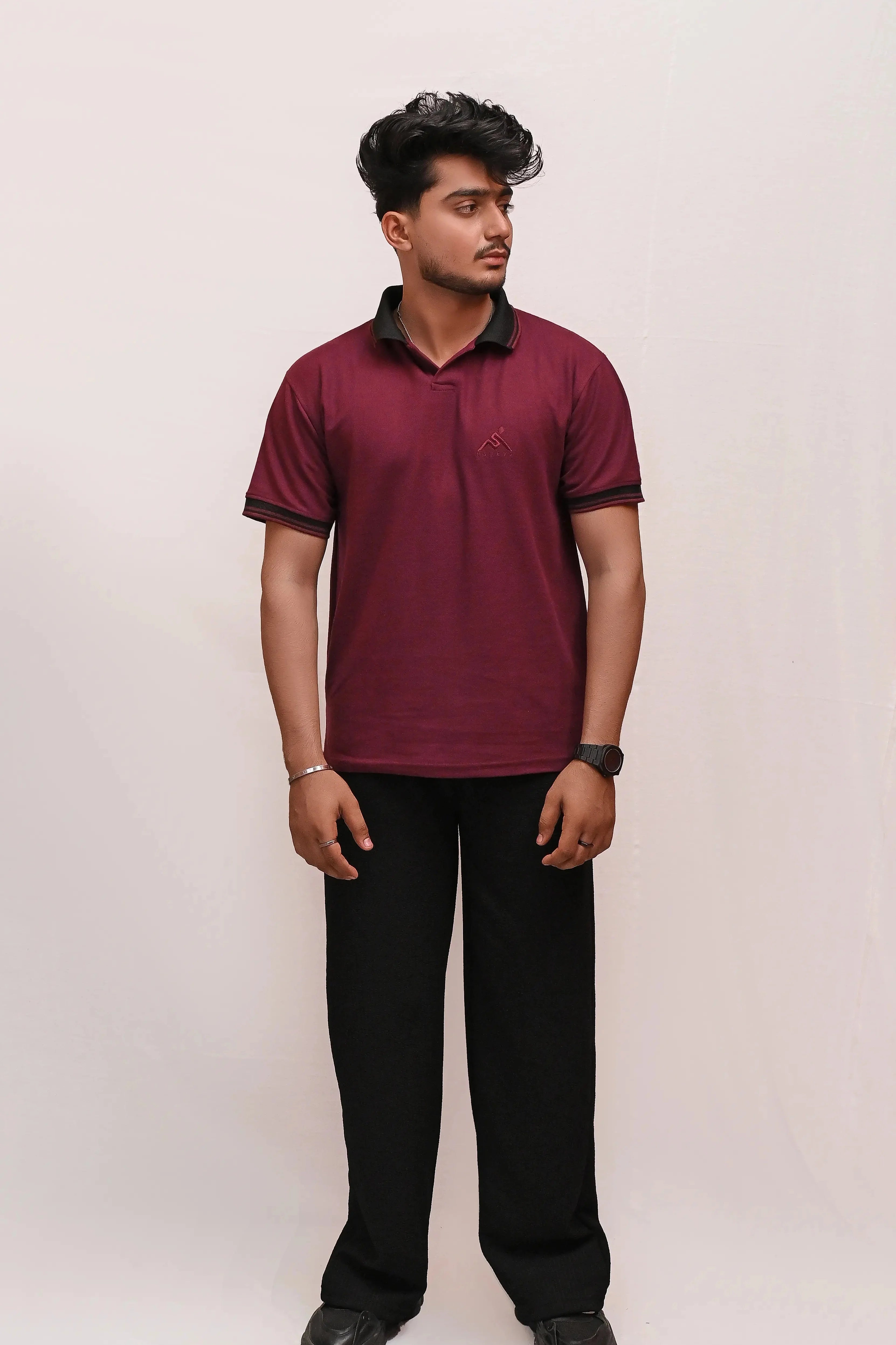 HYKEYZ Maroon Majesty Premium Polo Shirt
