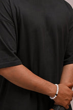 HYKEYZ BLACK PLAIN OVERSIZED TEE - HYKEYZ