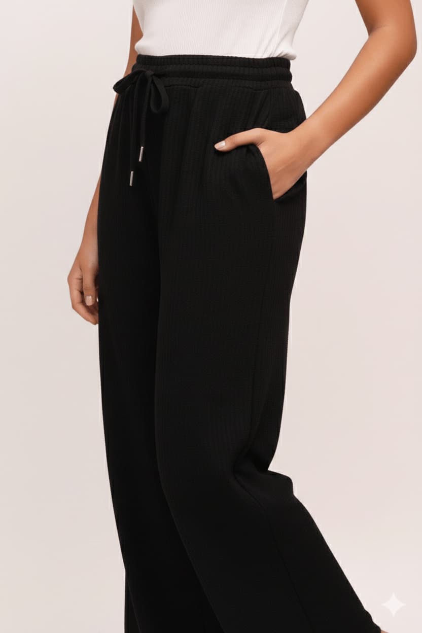 Women’s Flared Trouser – Premium Textured Fabric 2