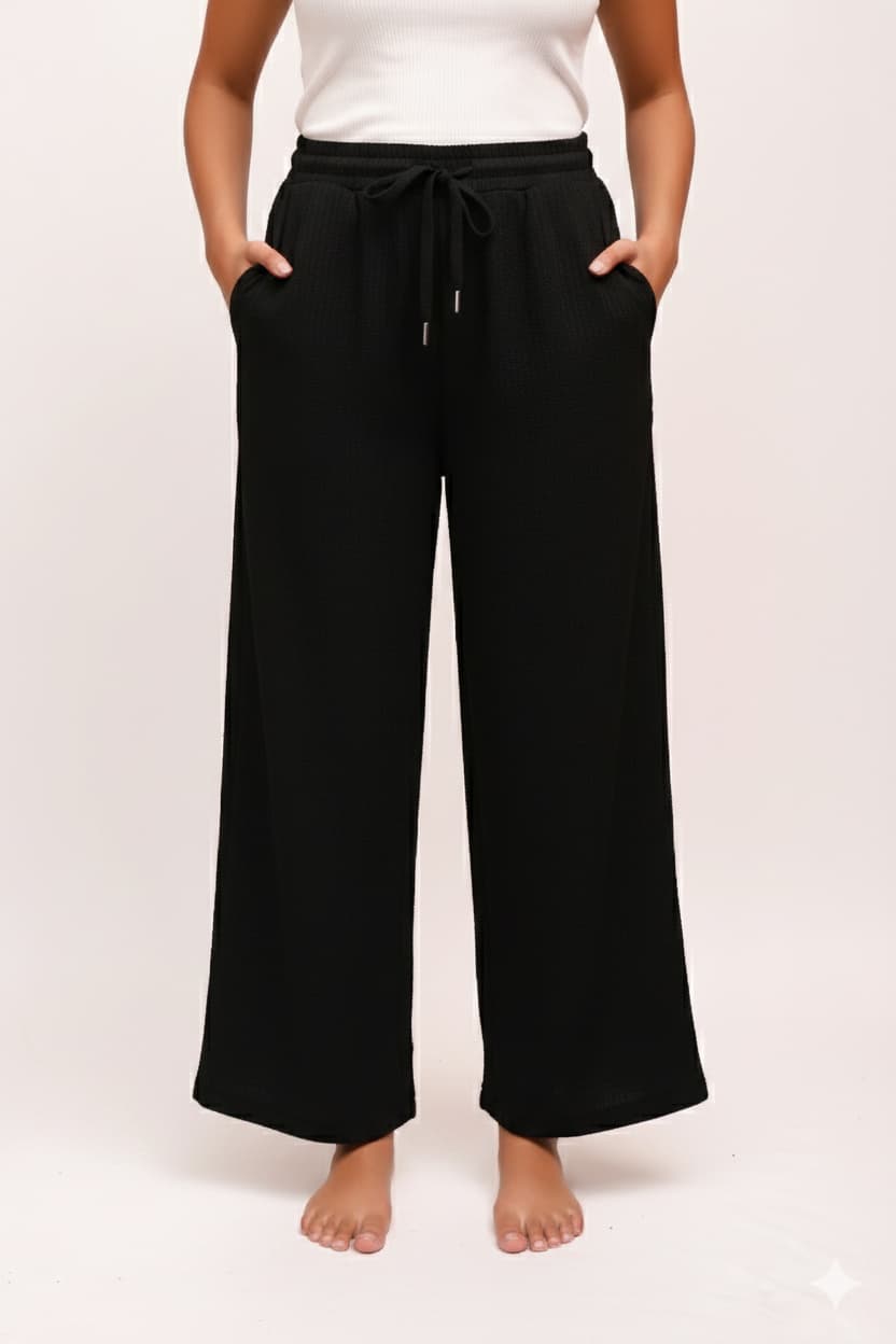Women’s Flared Trouser – Premium Textured Fabric 2