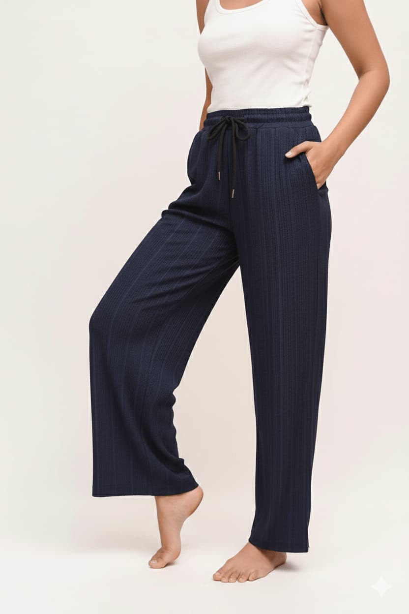Women’s Flared Trouser – Premium Textured Fabric