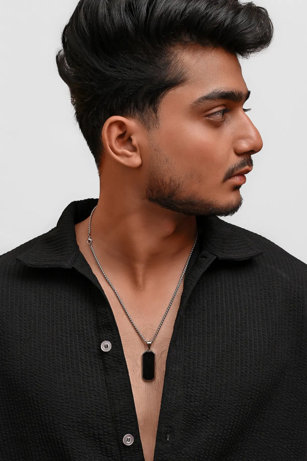 HYKEYZ Classic Textured Premium Shirt - Black