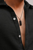 HYKEYZ Classic Textured Premium Shirt - Black