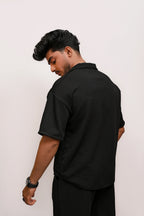 HYKEYZ Classic Textured Premium Shirt - Black