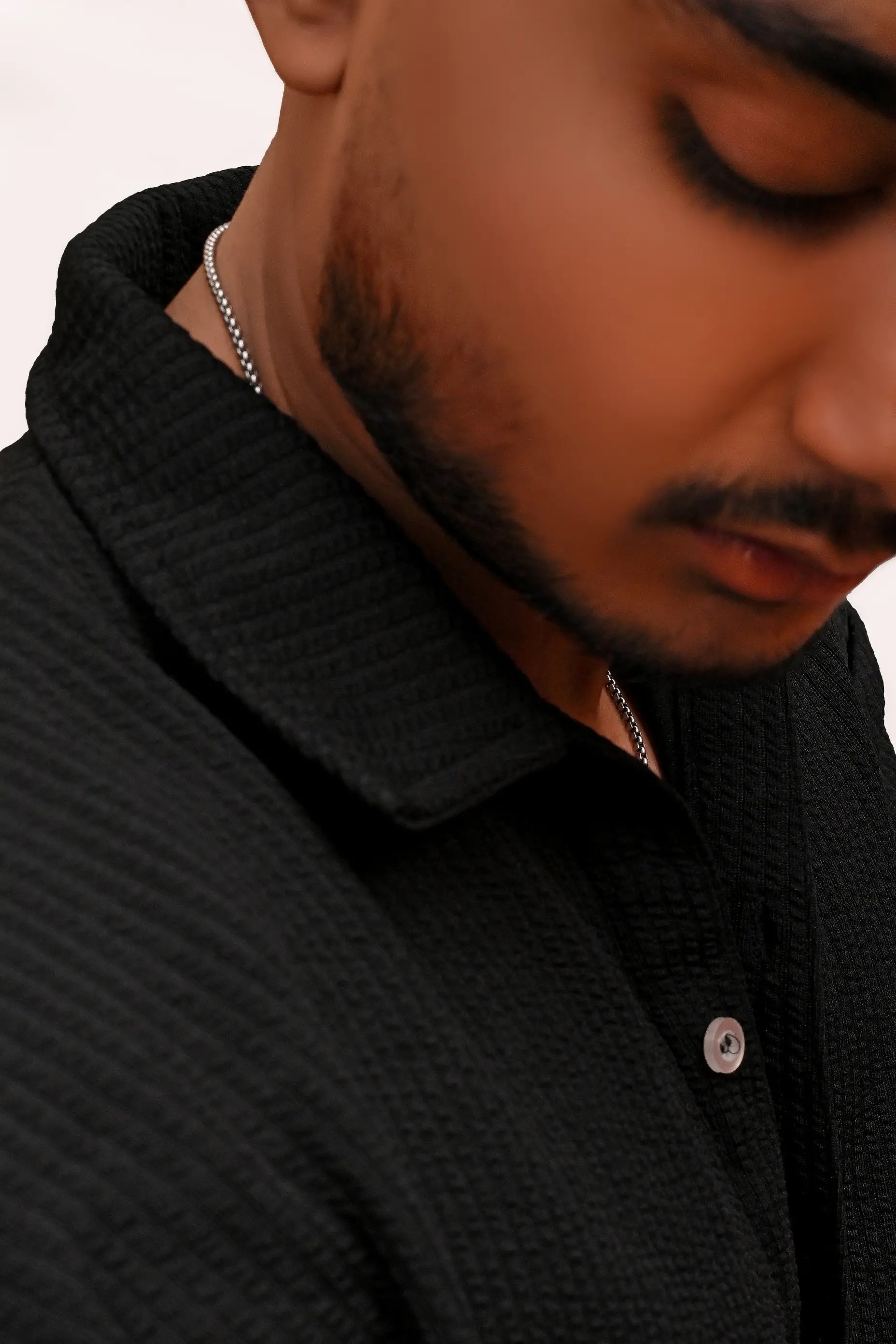HYKEYZ Classic Textured Premium Shirt - Black