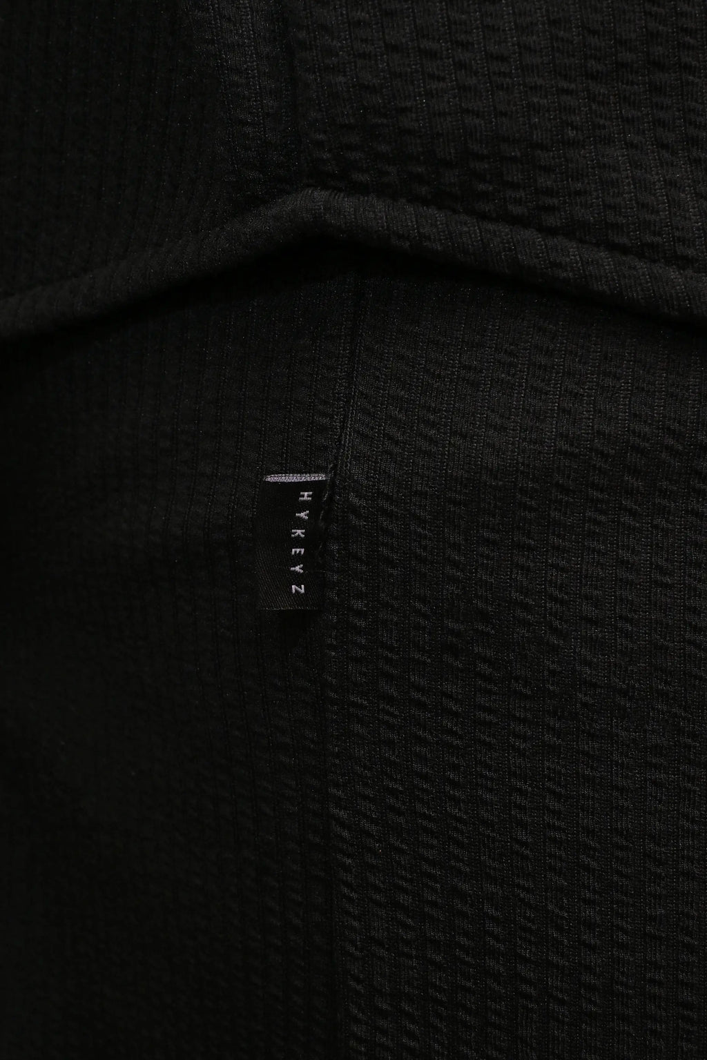 HYKEYZ Classic Textured Straight Trouser - Black