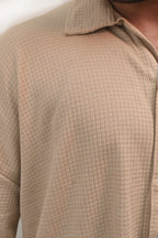 HYKEYZ Classic Textured Premium Shirt - Beige