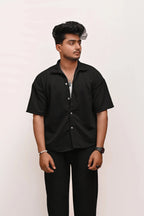 HYKEYZ Classic Textured Premium Shirt - Black