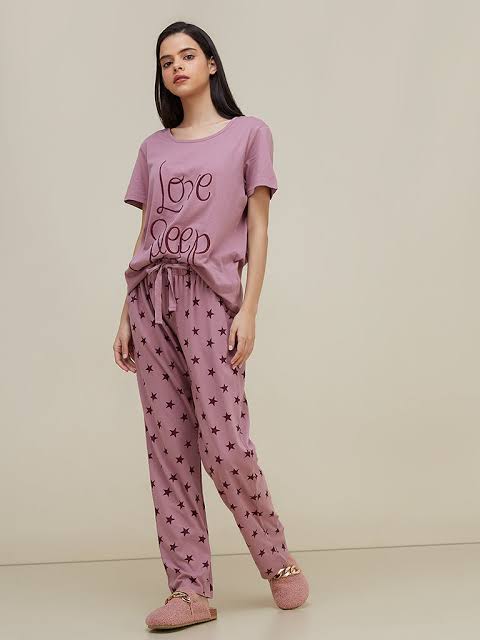 Love Sleep Printed PJ SET