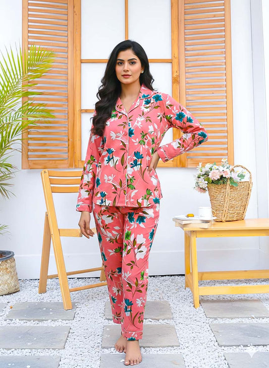 Imported Linen Printed Jamsine PJ Set-LP5